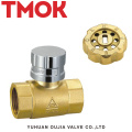 Brass stove front copper handle ball valve